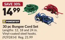 Princess Auto 30 pc Bungee Cord Set offer