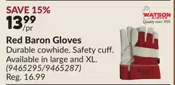 Princess Auto Red Baron Gloves offer