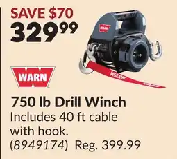Princess Auto 750 lb Drill Winch offer