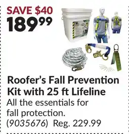 Princess Auto Roofers Fall Prevention Kit with 25 ft Lifeline offer