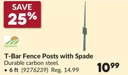 Princess Auto 6 ft T-Bar Fence Posts with Spade offer