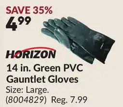 Princess Auto HORIZON 14 in. Green PVC Gauntlet Gloves offer