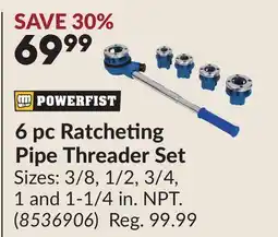 Princess Auto 6 pc Ratcheting Pipe Threader Set offer