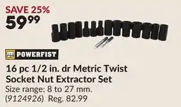 Princess Auto 16 pc 1/2 in. dr Metric Twist Socket Nut Extractor Set offer