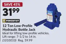 Princess Auto 12 Ton Low-Profile Hydraulic Bottle Jack offer