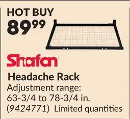 Princess Auto Headache Rack offer