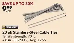 Princess Auto 8 in. 20 pk Stainless-Steel Cable Ties offer