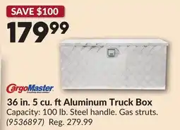 Princess Auto 36 in. 5 cu. ftAluminum Truck Box offer
