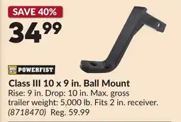 Princess Auto Class III 10 x 9 in. Ball Mount offer