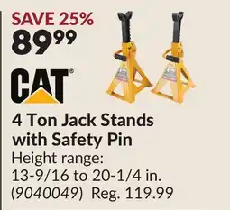 Princess Auto 4 Ton Jack Stands with Safety Pin offer