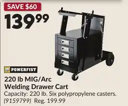 Princess Auto 220 lb MIG/Arc Welding Drawer Cart offer