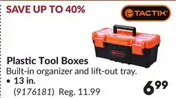 Princess Auto Plastic Tool Boxes offer