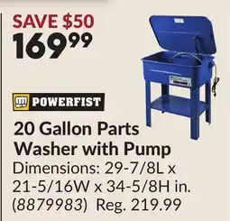 Princess Auto 20 Gallon Parts Washer with Pump offer