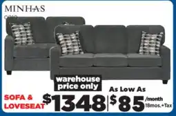 Surplus Furniture Lilly Surge Anchor Sofa & Loveseat Set offer