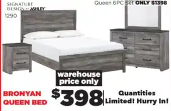 Surplus Furniture Bronyan Gray Queen Panel Bed offer