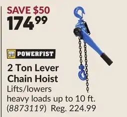 Princess Auto 2 Ton Lever Chain Hoist offer