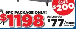 Surplus Furniture 9PC PACKAGE ONLY! offer