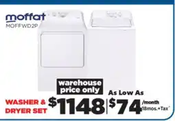 Surplus Furniture Washer & Dryer Pair offer