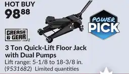 Princess Auto 3 Ton Quick-LiftFloor Jack with Dual Pumps offer