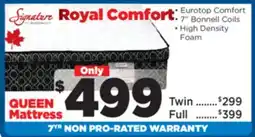 Surplus Furniture Royal Comfort Queen Mattress offer