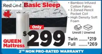 Surplus Furniture Basic Sleep Queen Mattress offer