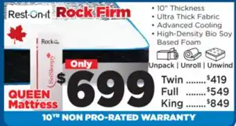 Surplus Furniture Rock Extra Firm Queen Mattress offer