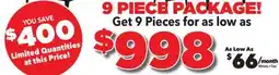 Surplus Furniture 9 PIECE PACKAGE! offer