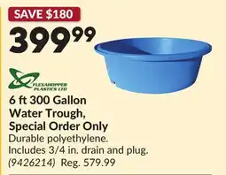 Princess Auto 6 ft 300 Gallon Water Trough, Special Order Only offer