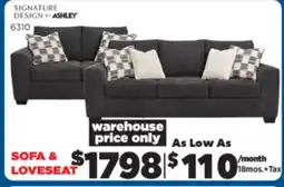 Surplus Furniture Loreo Ebony Sofa & Loveseat Set offer