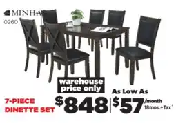 Surplus Furniture Bristol Grey 7-Piece Dinette Set offer