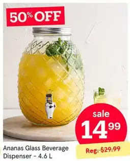 Kitchen Stuff Plus Ananas Glass Beverage Dispenser offer