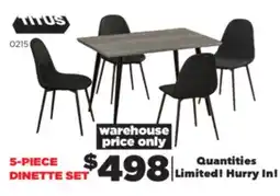 Surplus Furniture 0215 Black Chair 5Pc Dinette offer