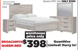 Surplus Furniture Broachmyn Gray Queen Panel Bed offer