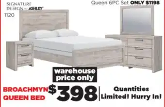 Surplus Furniture Broachmyn Gray Queen Panel Bed offer