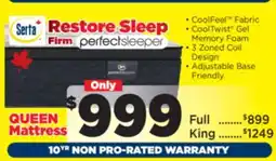 Surplus Furniture Restore Sleep Queen Mattress offer