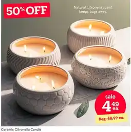 Kitchen Stuff Plus Ceramic Citronella Candle offer
