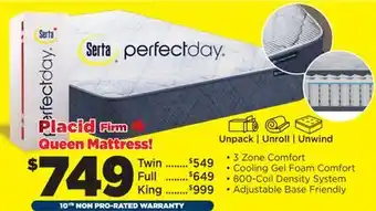Surplus Furniture Placid Queen Mattress offer