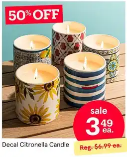 Kitchen Stuff Plus Decal Citronella Candle offer