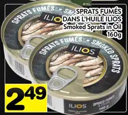 Supermarché PA SPRATS FUMÉS DANS L'HUILE ILIOS | Smoked Sprats in Oil offer