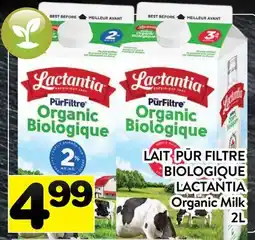 Supermarché PA LAIT PŪR FILTRE BIOLOGIQUE LACTANTIA | Organic Milk offer