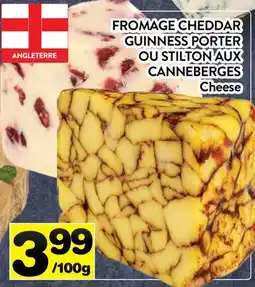 Supermarché PA FROMAGE CHEDDAR GUINNESS PORTER OU STILTON AUX CANNEBERGES | Cheese offer