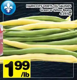 Supermarché PA HARICOTS VERTS OU JAUNES | Green or Yellow Beans offer