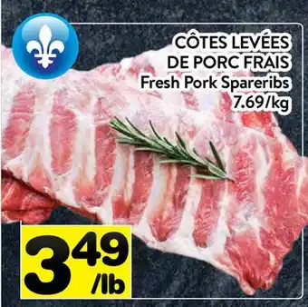 Supermarché PA CÔTES LEVÉES DE PORC FRAIS | Fresh Pork Spareribs offer