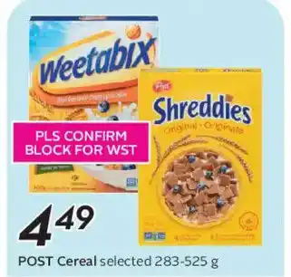 Safeway POST Cereal selected offer