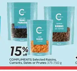 Safeway COMPLIMENTS Selected Raisins, Currants, Dates or Prunes offer