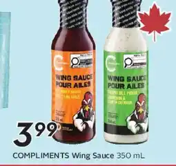 Safeway COMPLIMENTS Wing Sauce offer