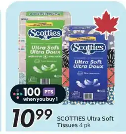 Safeway SCOTTIES Ultra Soft Tissues 4 pk offer