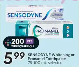 Safeway SENSODYNE Whitening or Pronamel Toothpaste offer