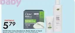 Safeway DOVE Hair Care, Deodorant, Body Wash or Hand Soap offer