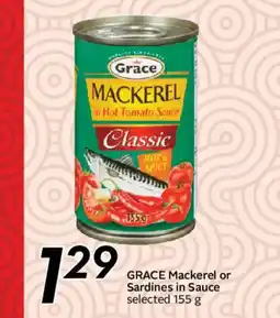 Safeway GRACE Mackerel or Sardines in Sauce offer